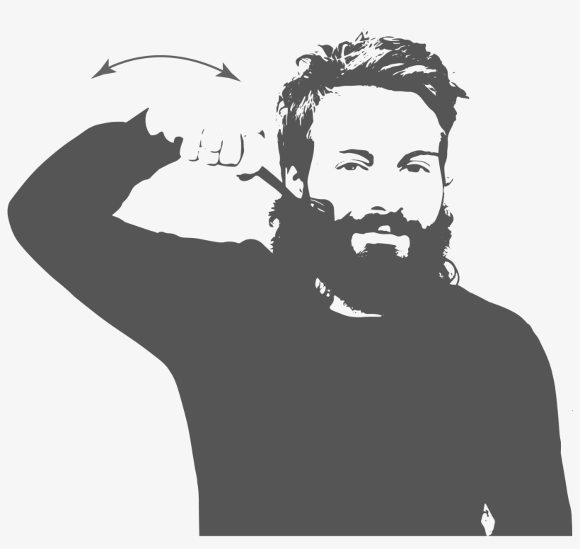 3 Step Guide To Use Beard Roller - Illustration, transparent png