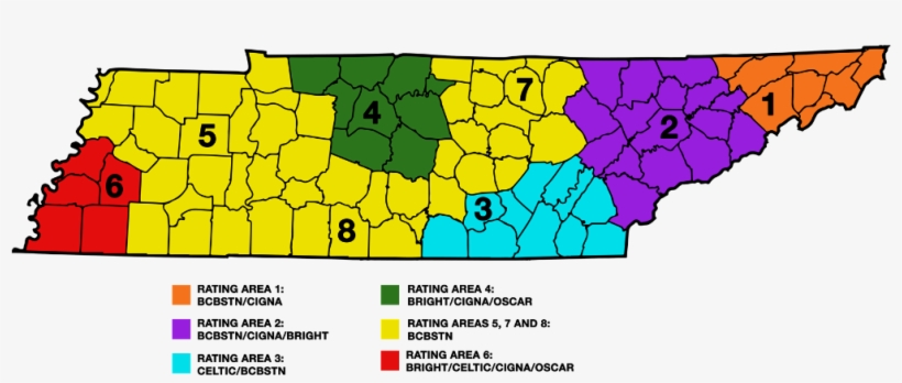 2019 Tennessee Health Insurance Carrier Coverage Map - Tennessee County Map, transparent png