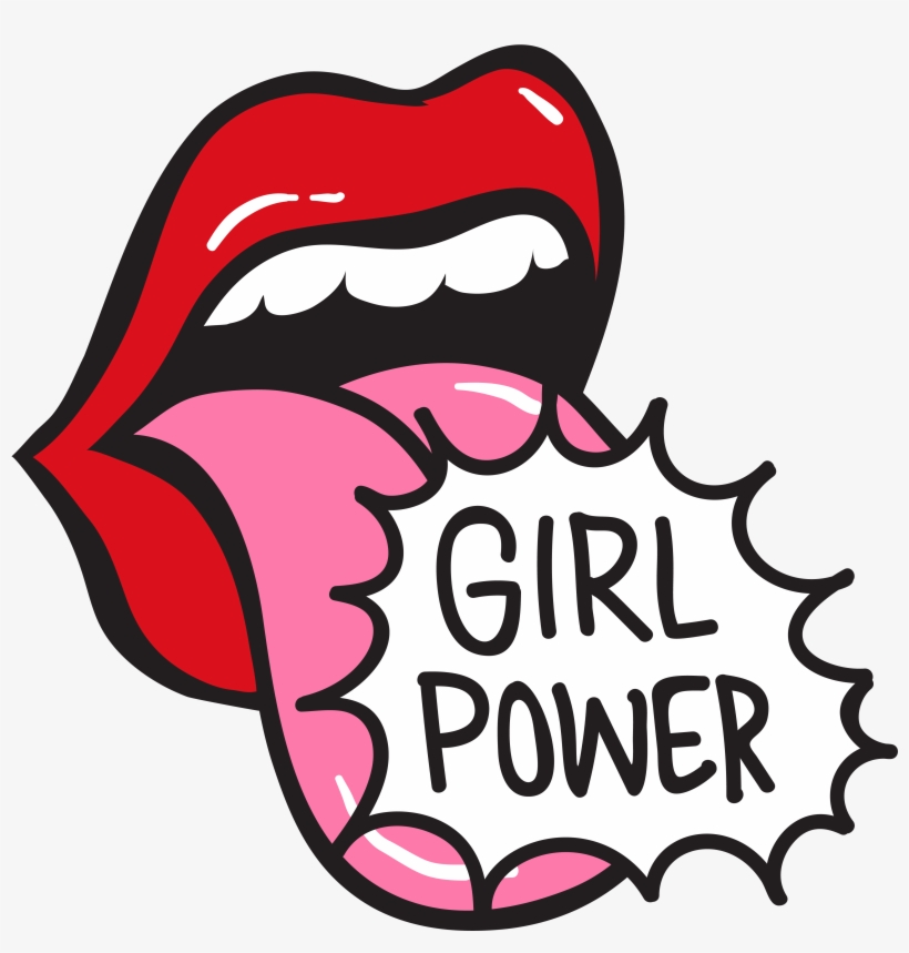Girl Power 21 Tongue Pink Drawing Girl Power 5000x5000 Png Download Pngkit