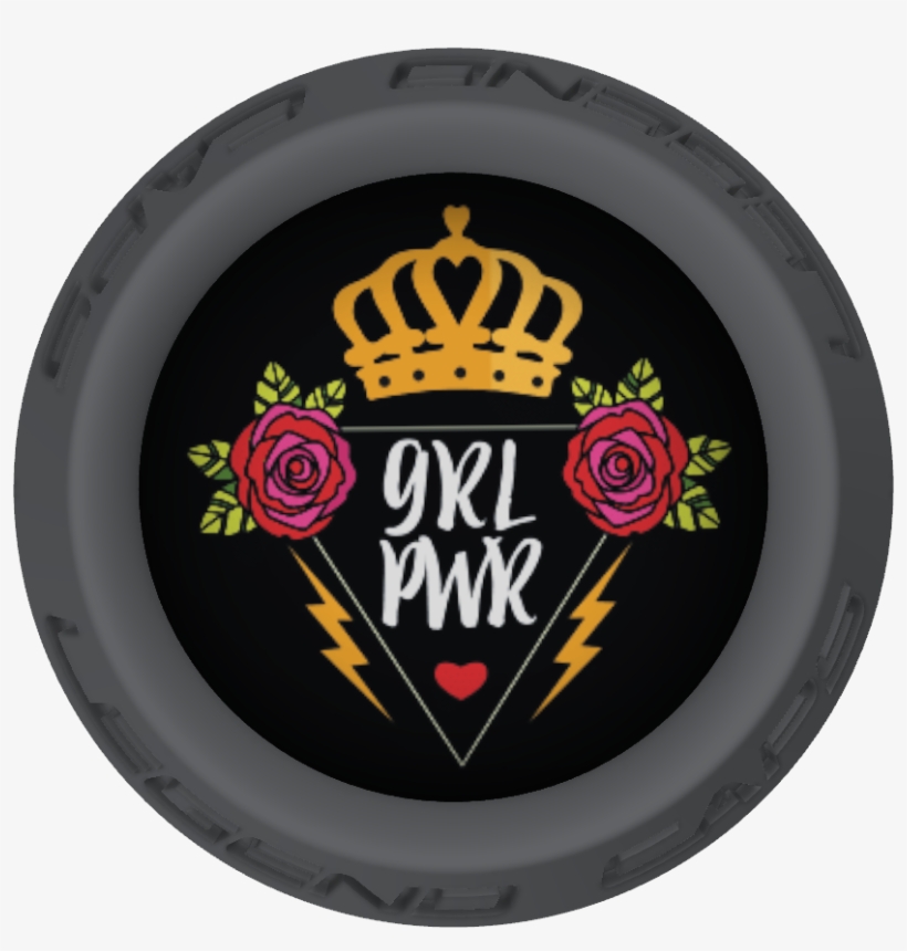 Girl Power Lacrosse Stick Gray End Cap - Emblem, transparent png