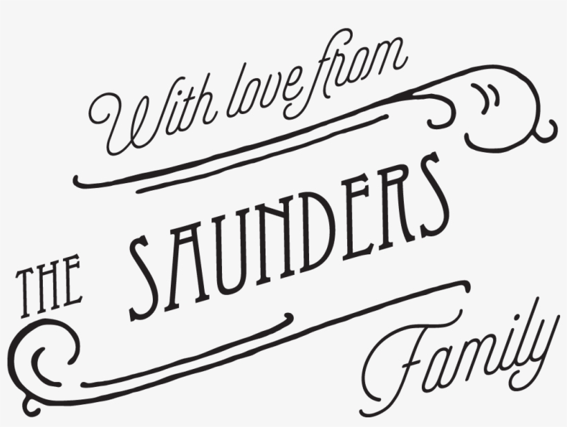 Love From The Family, Diagonal Flourish - Calligraphy, transparent png