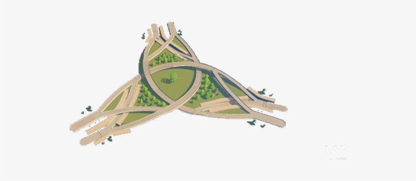 Triquetra Interchange V2 - Illustration, transparent png
