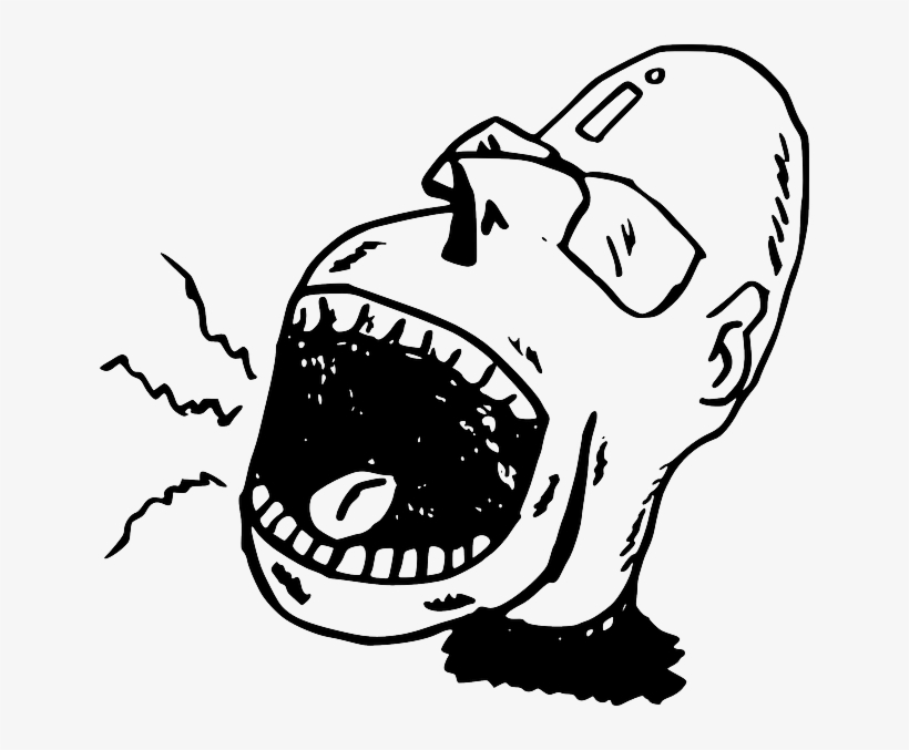 Yelling Screaming Shouting Person Man Bald Head Clipart - Man Screaming Clip Art, transparent png