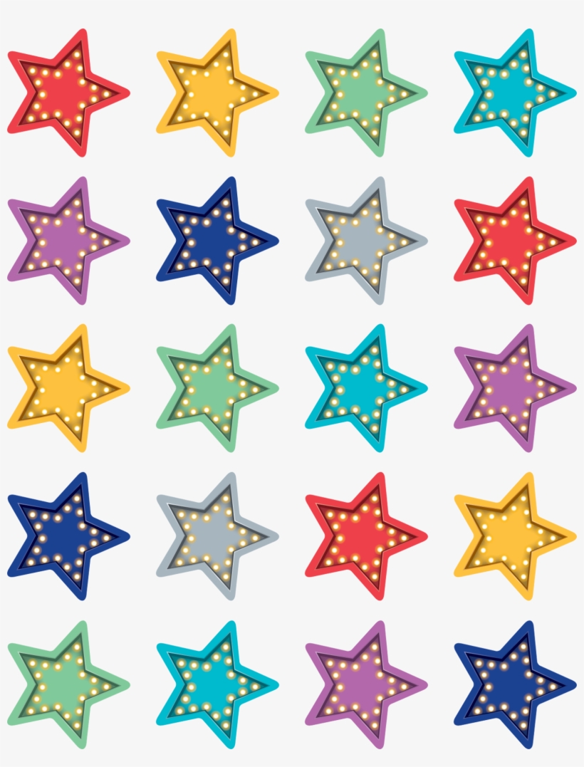 Marquee Stars Stickers - Die Cutting, transparent png