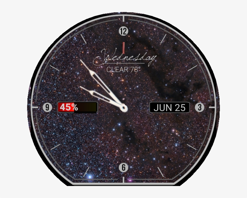 Analog Cocoon Nebula Watch Face Preview, transparent png