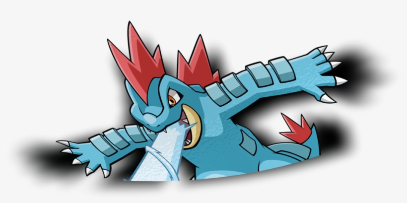 Feraligatr Peeker Sticker - Illustration, transparent png