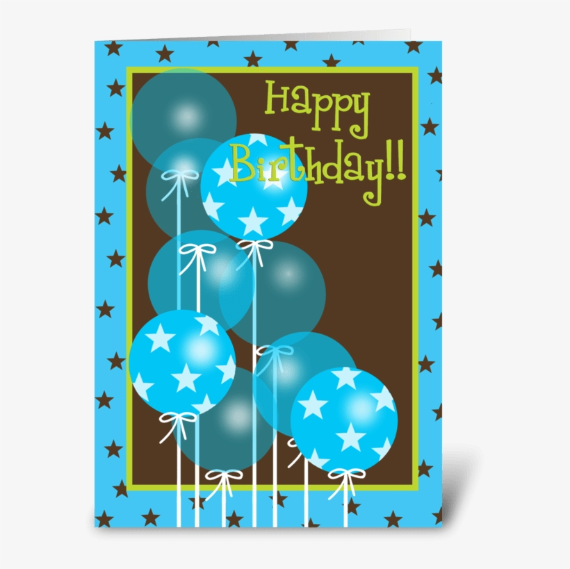 Happy Birthday Blue Balloons Greeting Card - Pink Happy Birthday Balloons, transparent png