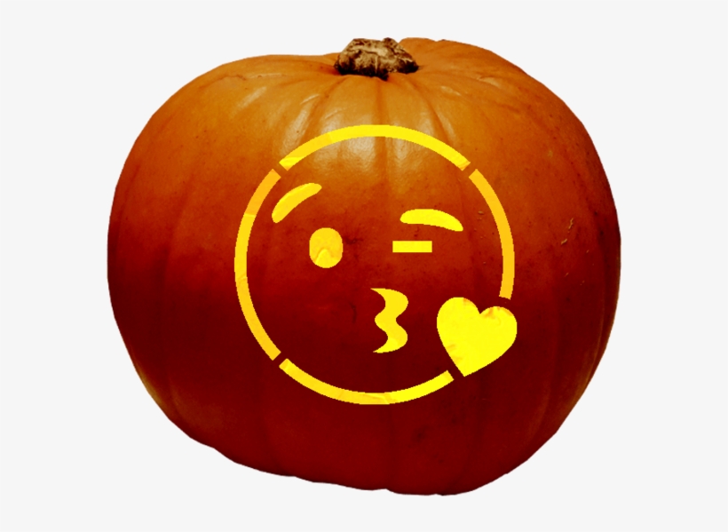 Wink N Kiss Emoji - Jack-o'-lantern, transparent png