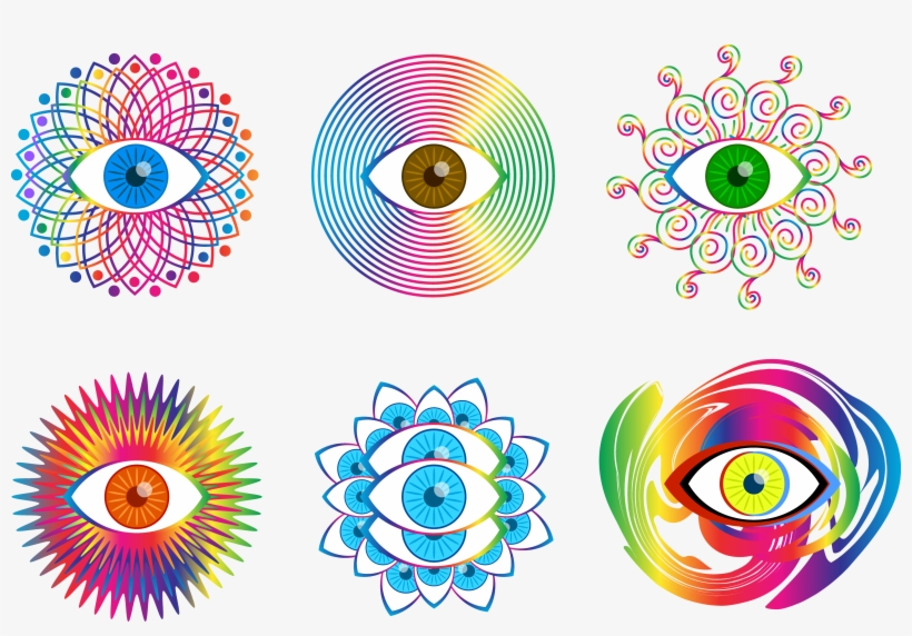 Lysergic Acid Diethylamide Psychedelic Eyeballs Clipart - Psychedelic Eye Png, transparent png