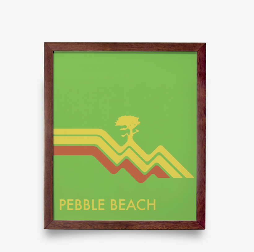 Pebble Beach Waves Green Giclée Print - Black And White Gala, transparent png