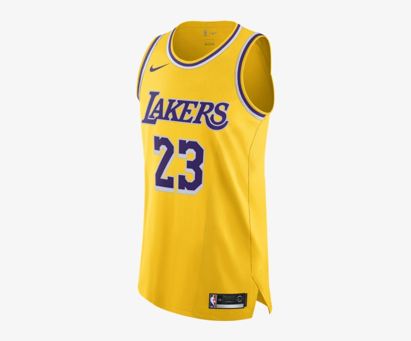 Nike Lebron James Icon Edition Authentic Swingman Jersey - Lakers Jersey, transparent png
