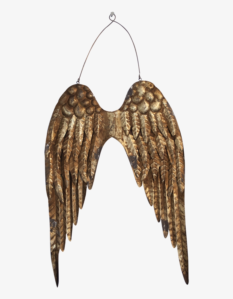 Gold Luxe Finish Angel Wings - Earrings, transparent png