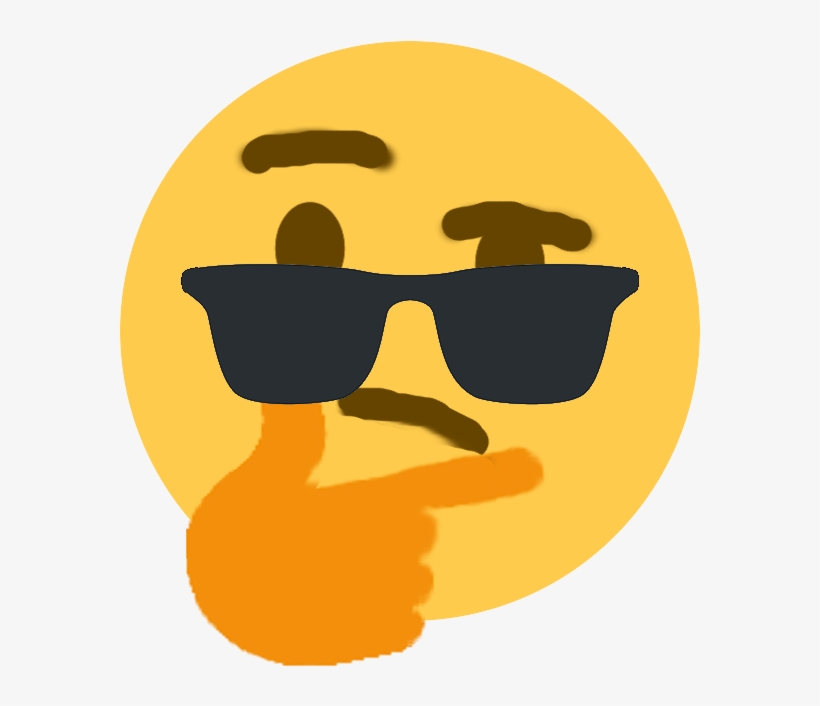 Sunglass Think - Thonking Png, transparent png