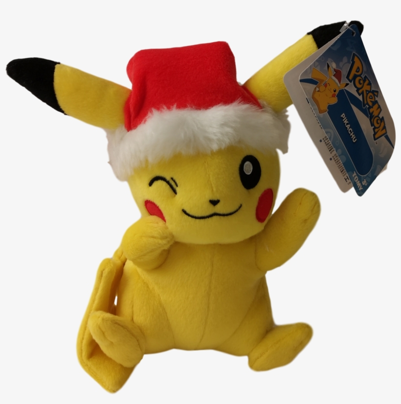 Official Pokemon 8" Christmas Pikachu Plush - Stuffed Toy, transparent png