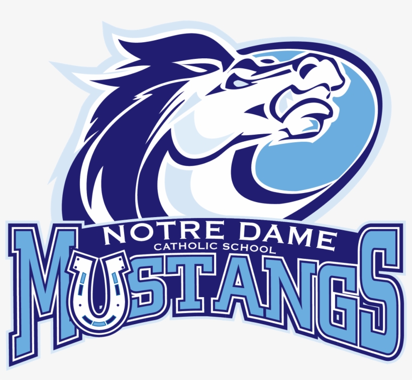 Logo Mustang Png - Notre Dame Catholic School Mustangs, transparent png