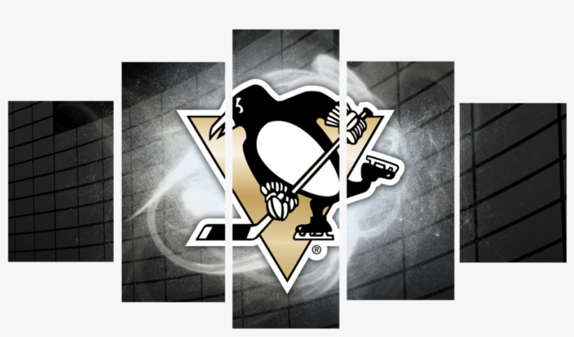 Hd Printed Pittsburgh Penguin Logo 5 Pieces Canvas - Pittsburgh Penguins Logo Edit, transparent png