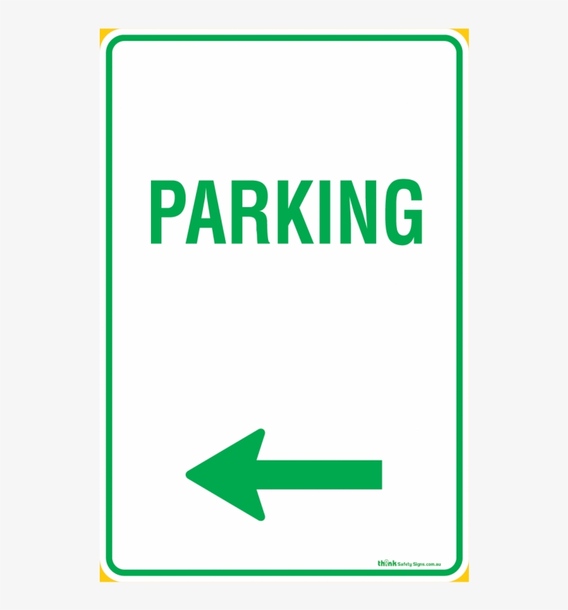 Parking Arrow Left - Sign, transparent png