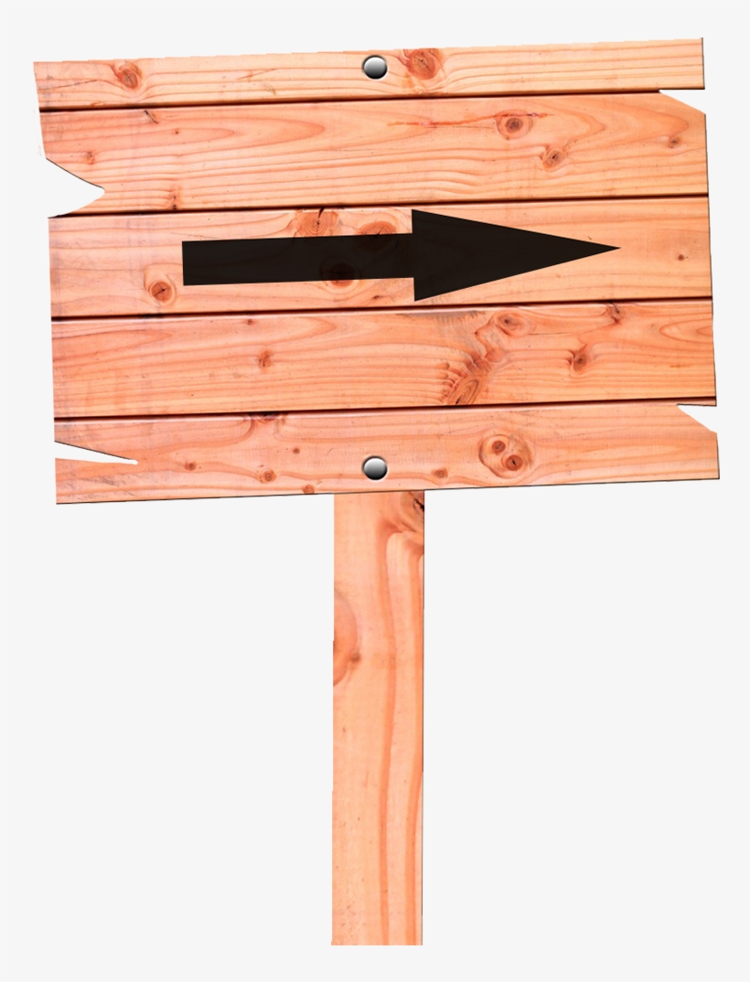 Wood Sign Red Arrow Png - Plank, transparent png