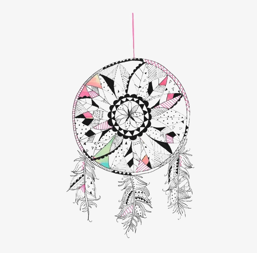 Art Printmaking Illustrator Illustration - Transparent Dream Catcher Flower Art, transparent png