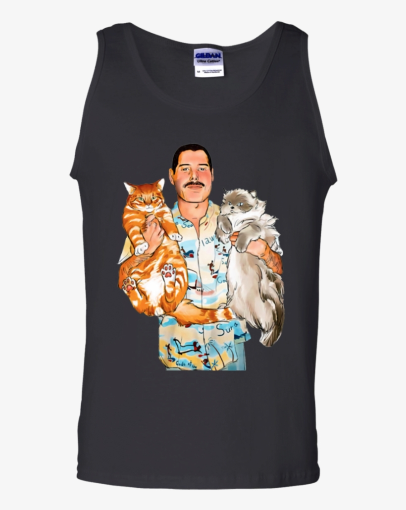 Freddie Mercury With His Cats Shirt - Shirt, transparent png