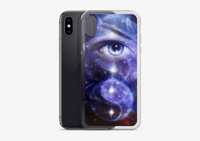 Blue Women Eye , With Space And Stars, With Symbol - Painting Eagle With Woman Eye On Abstract Background, transparent png