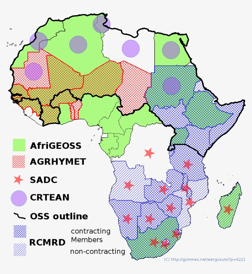 African Regional Geomatics Groupings - Continental Map, transparent png