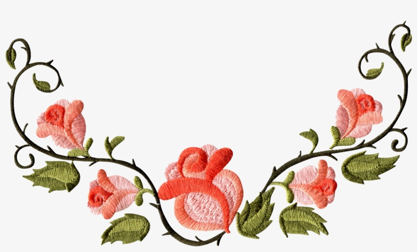 Rose Floral Pattern Border, transparent png