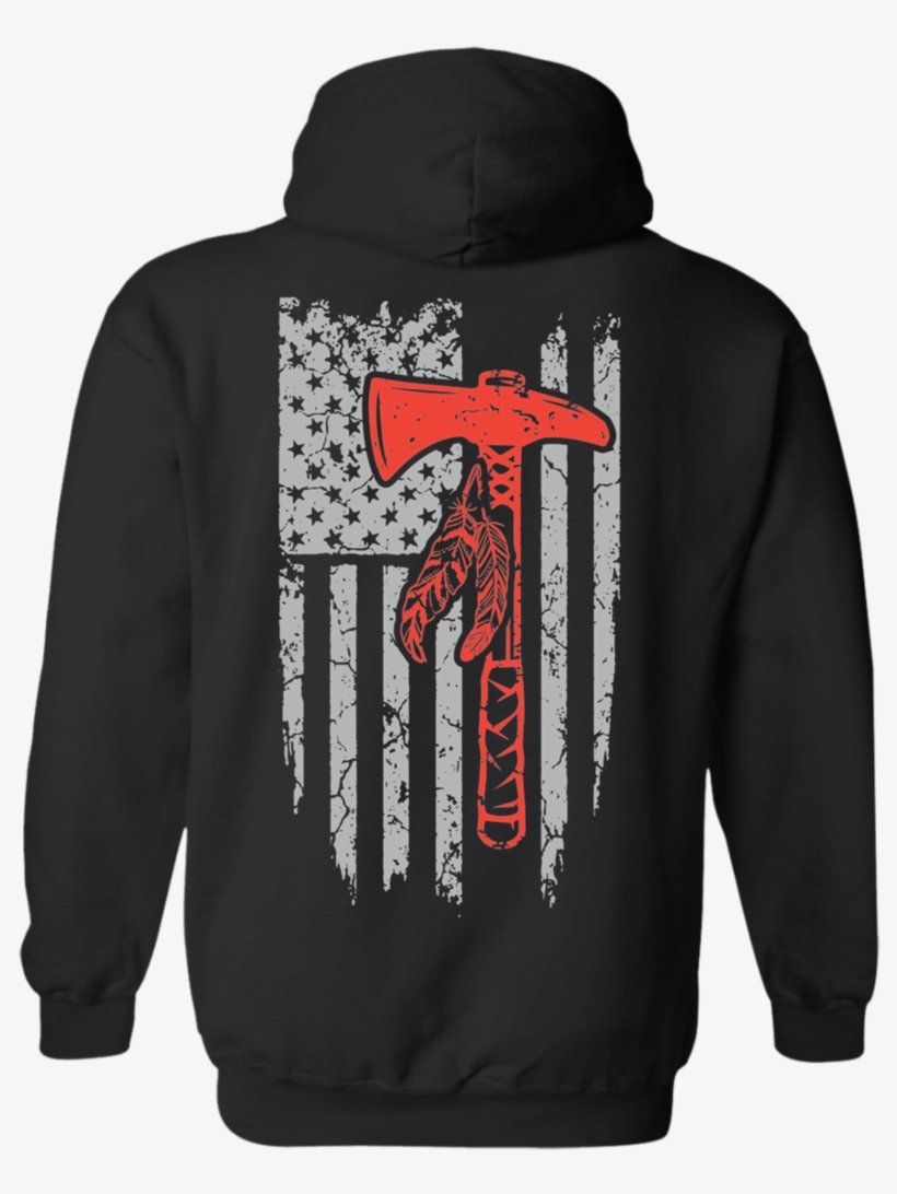Native Inspired Battle Axe Flag Hoodies - Asked God For An Angel He Sent Me My Daughter, transparent png