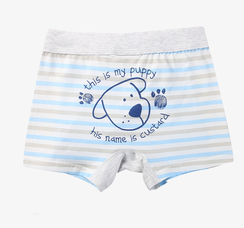 Boy Boxer Briefs Colorful Striped Puppy Underwear - Underpants, transparent png