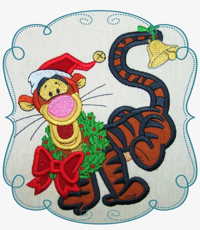 Christmas Tigger - Cartoon, transparent png