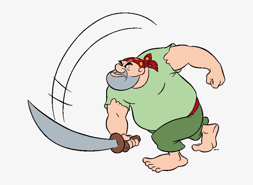 Pirate With Sword - Peter Pan Pirates Disney, transparent png