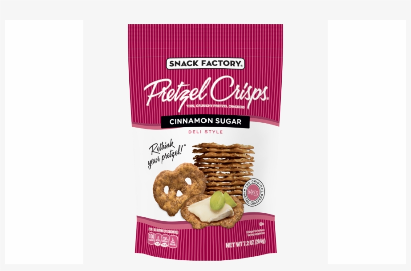 Snack Factory Cinnamon Sugar Pretzel Crisps, transparent png