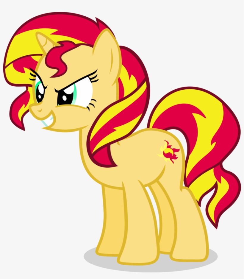 Sunset Shimmer By Hampshireukbrony-d688alk - Red And Yellow My Little Pony, transparent png