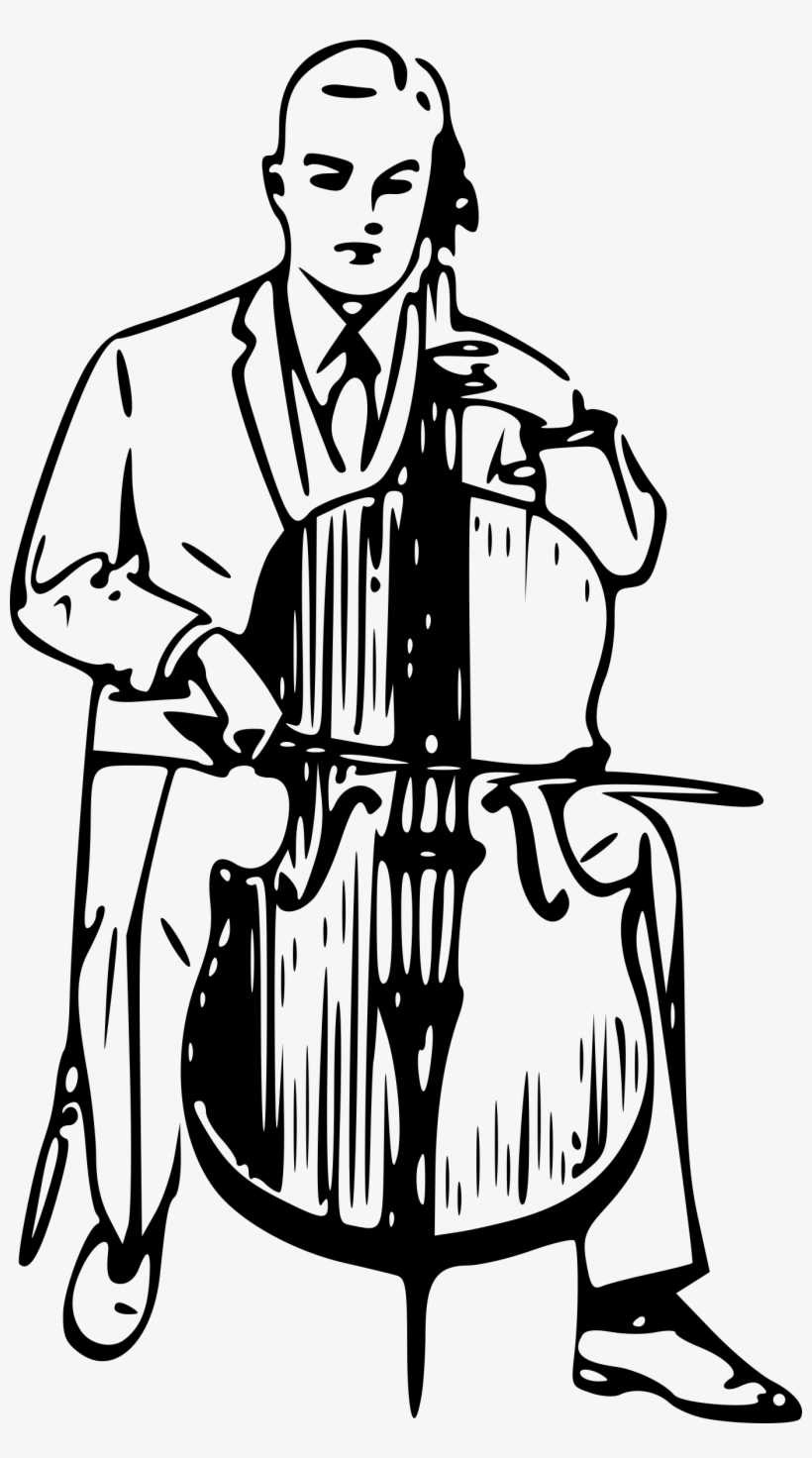 This Free Icons Png Design Of Man Playing Cello, transparent png