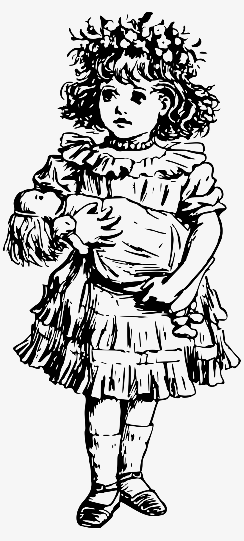 This Free Icons Png Design Of Girl With Doll, transparent png