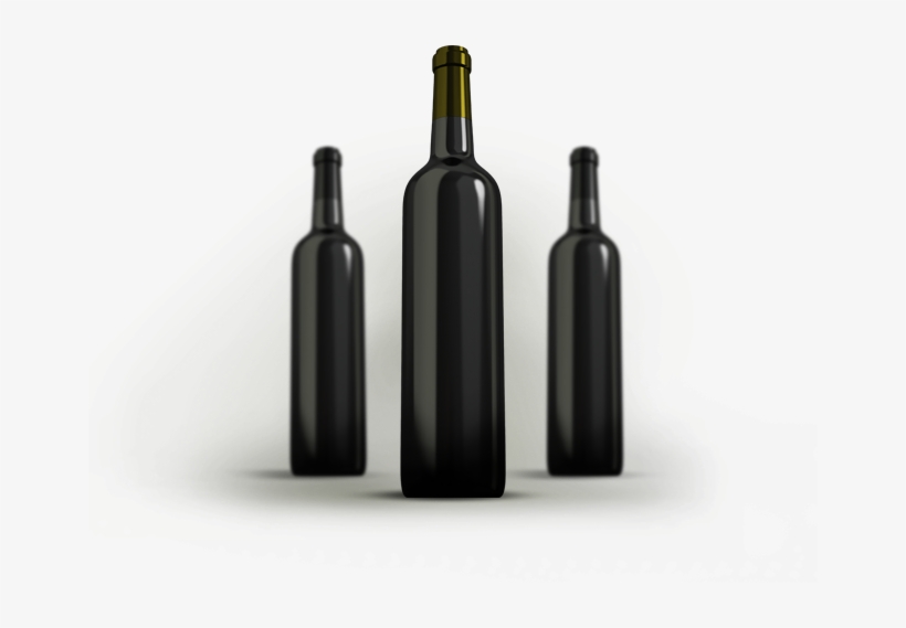 3 Bottles From Below - Wine Bottle, transparent png