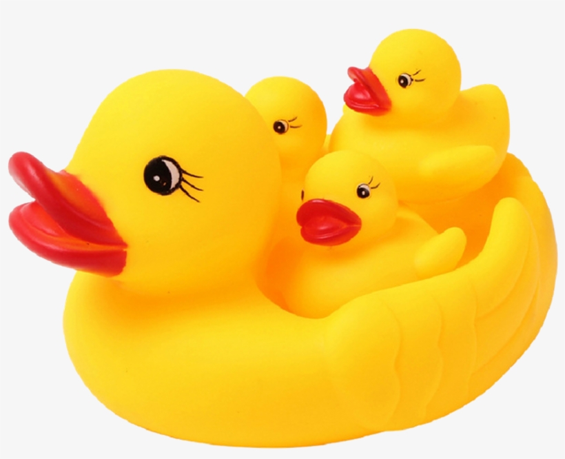 Classic Rubber Duck Family Larger Photo - Rubber Duck Bath Toy, transparent png