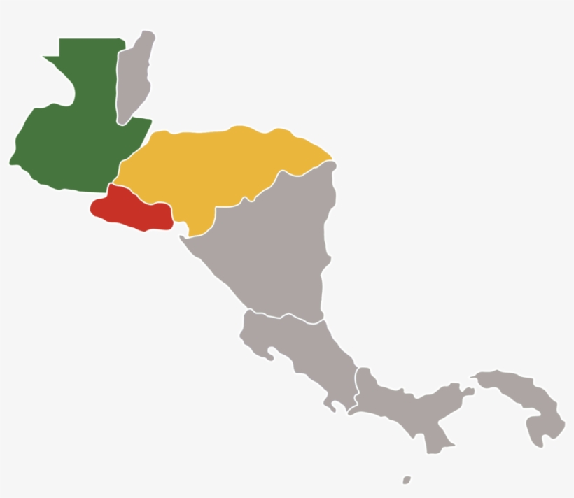New Central America - Central America Map Grey, transparent png