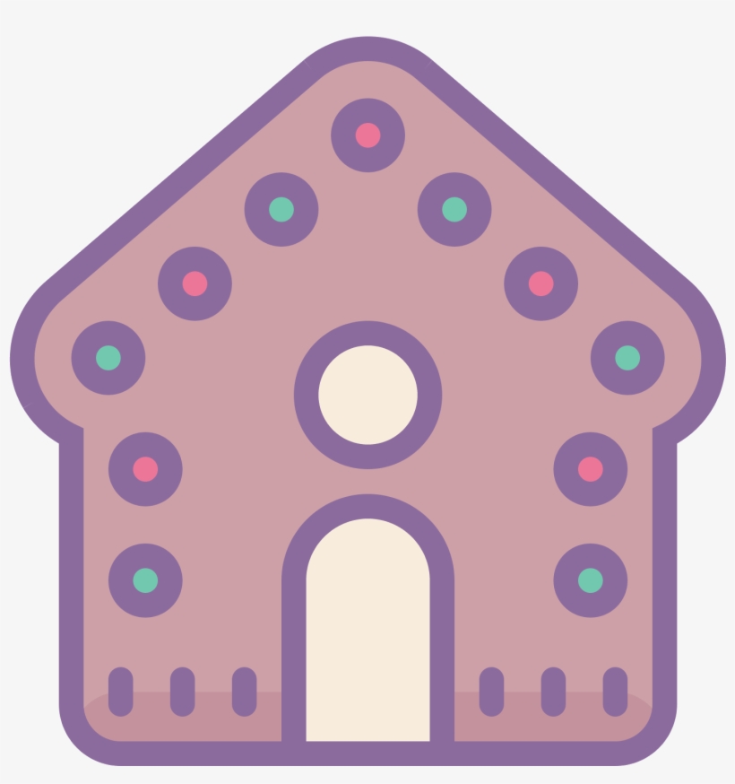 Gingerbread House Icon - Circle, transparent png