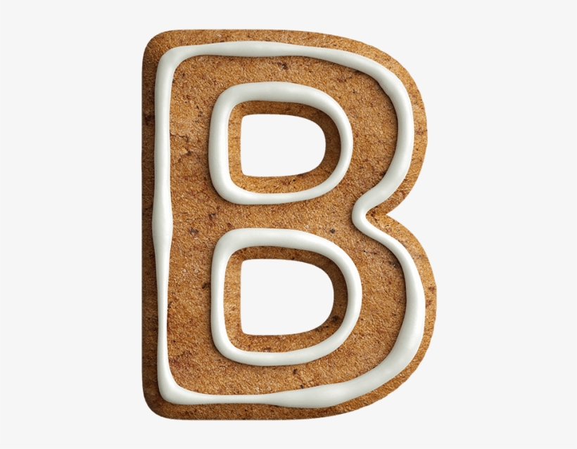 Christmas Gingerbread Font Letter B, transparent png