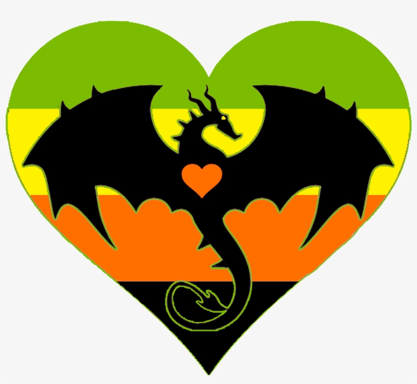 Heart Myart Dragon Ace Asexual Aromantic Redbubble - Asexual Dragon, transparent png