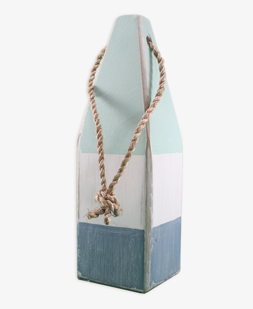 Buoy -12″h Aqua/white/nantucket Blue - Handbag, transparent png