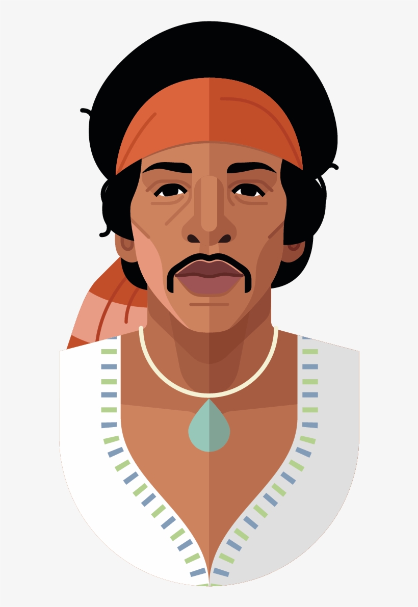 Jimi Hendrix Poster - Illustration, transparent png