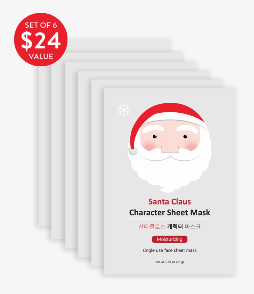 Santa Claus Character Sheet Mask - Christmas, transparent png