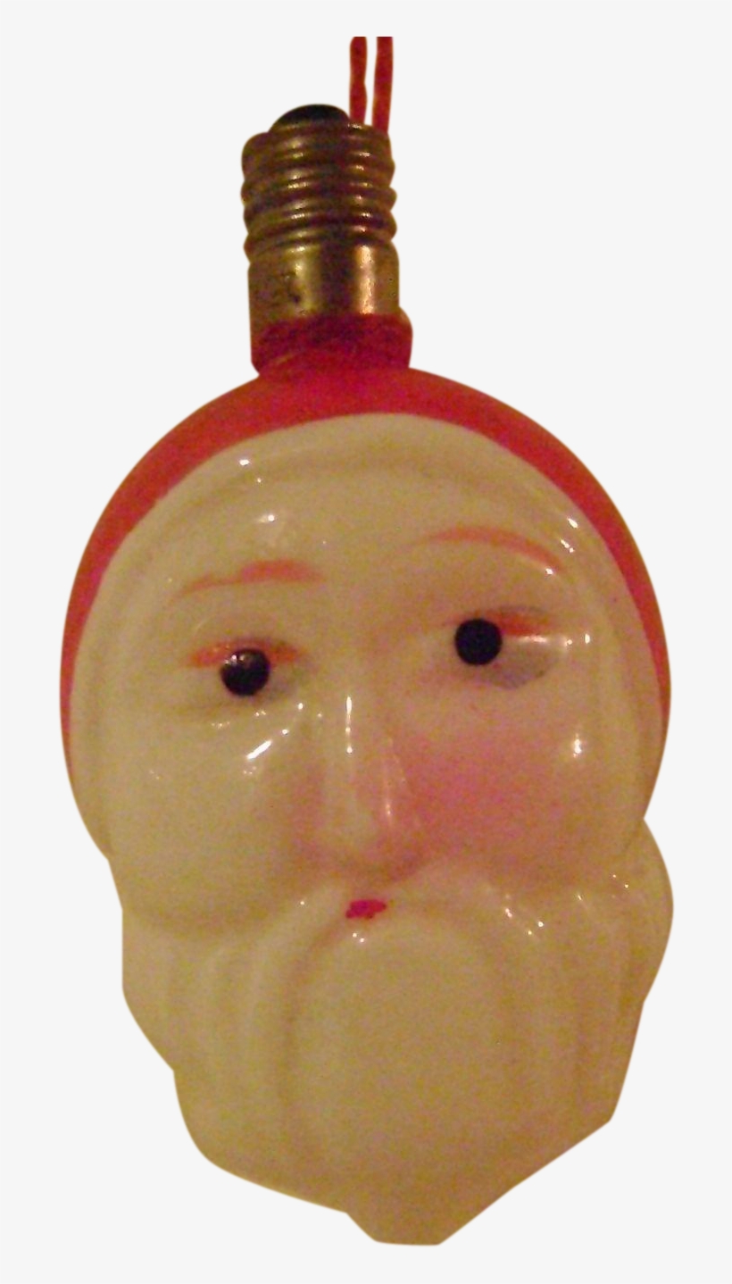 Santa Face Christmas Light - Plastic, transparent png