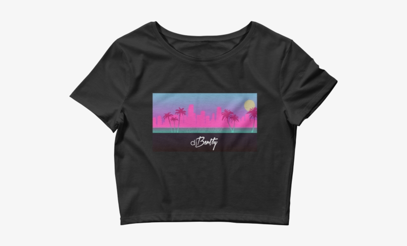 1996 Miami Skyline Women's Crop Tee - Crop Top, transparent png