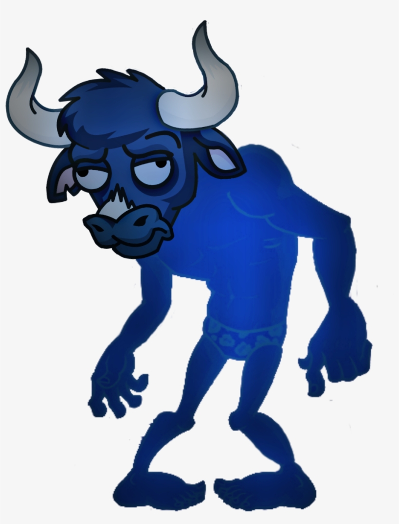 Minotaur Sticker - Plants Vs Zombies Burned Zombie, transparent png