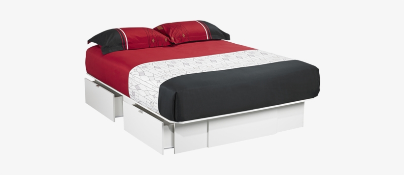 Image For Platform Bed With Storage Drawers - Lit Plateforme Tiroir, transparent png