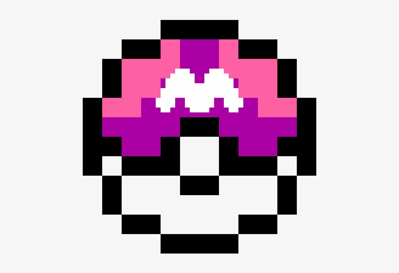 Master Ball - Pokeball Pixel Png, transparent png