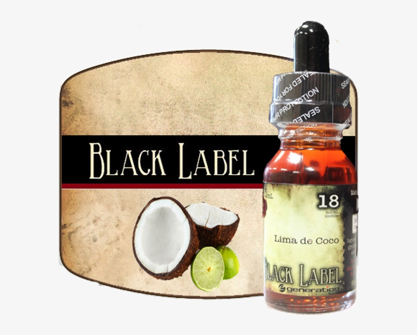 Black Label Lima De Coco - Composition Of Electronic Cigarette Aerosol, transparent png